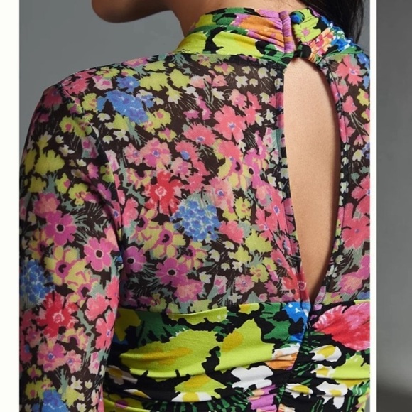 ANTHROPOLOGIE FLORAL MIDI DRESS - Picture 4 of 16